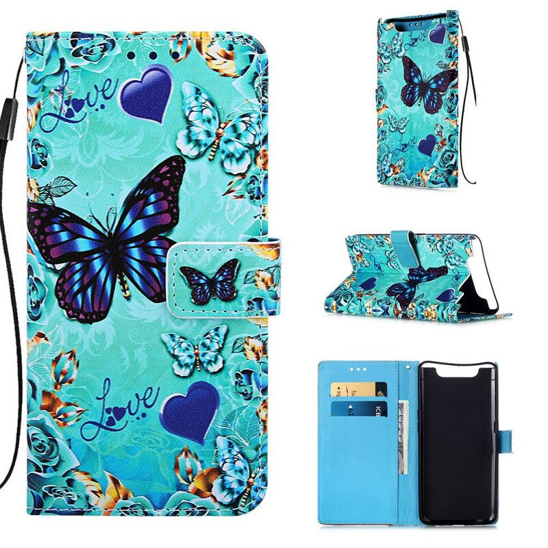 Kotelot Samsung Galaxy A90 / A80 Golden Butterflies