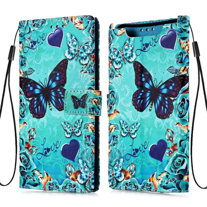 Kotelot Samsung Galaxy A90 / A80 Golden Butterflies