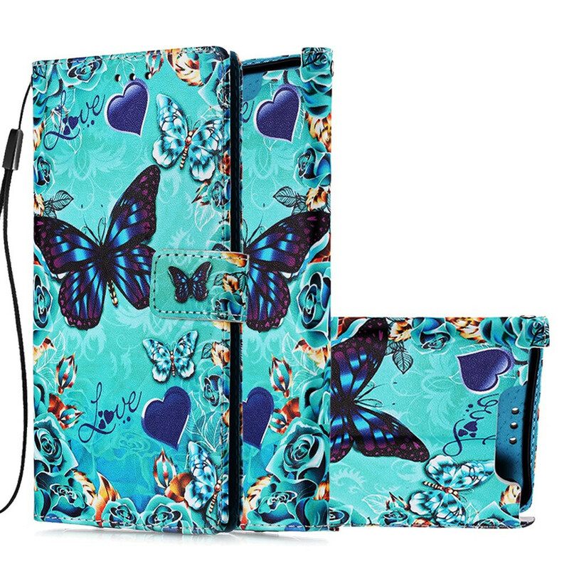 Kotelot Samsung Galaxy A90 / A80 Golden Butterflies