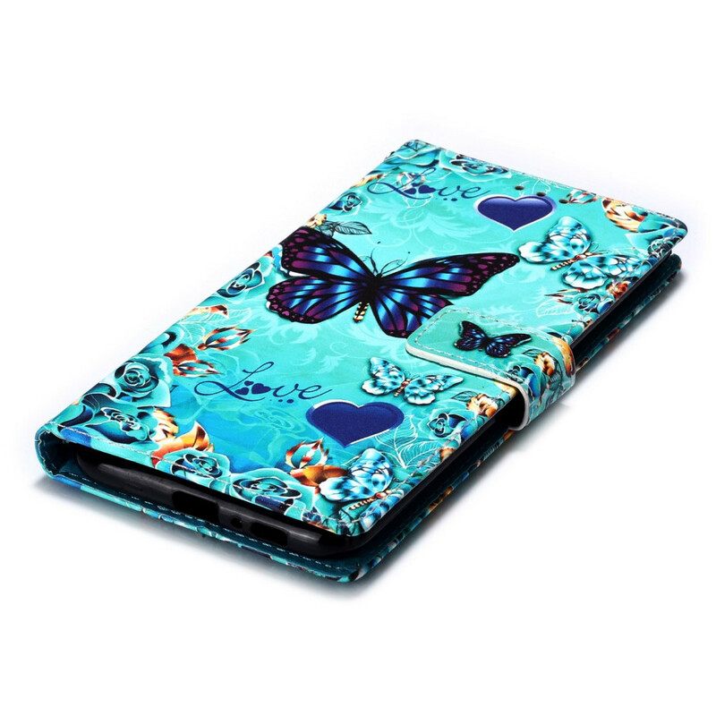 Kotelot Samsung Galaxy A90 / A80 Golden Butterflies