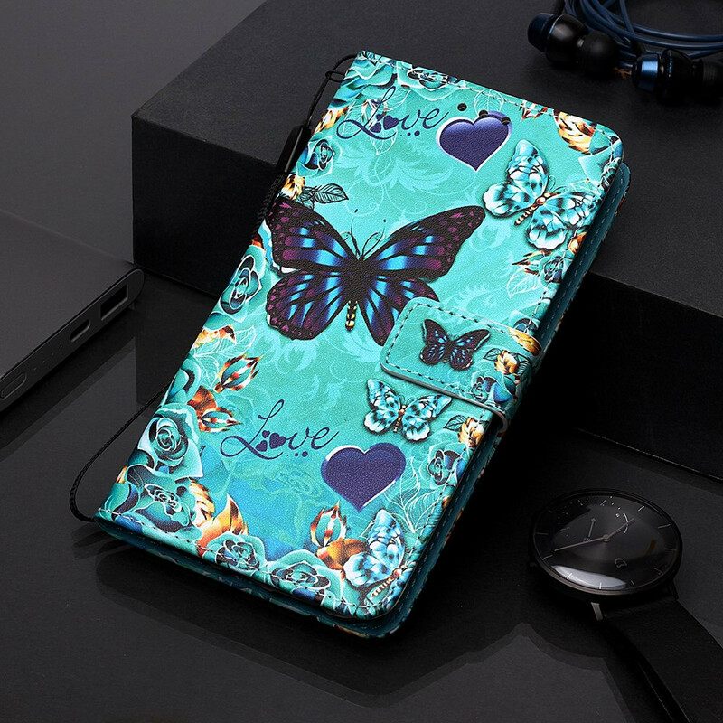 Kotelot Samsung Galaxy A90 / A80 Golden Butterflies