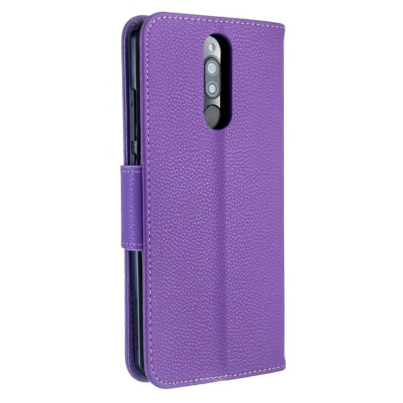 Kotelot Xiaomi Redmi 8 Suojaketju Kuori Värikäs Litchi Leather Effect Strappy