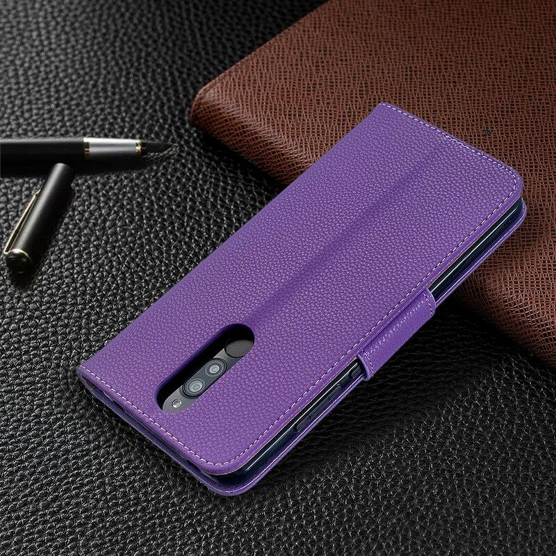 Kotelot Xiaomi Redmi 8 Suojaketju Kuori Värikäs Litchi Leather Effect Strappy