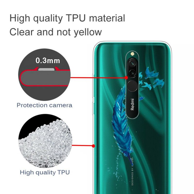 Kuori Xiaomi Redmi 8 Kaunis Sininen Sulka