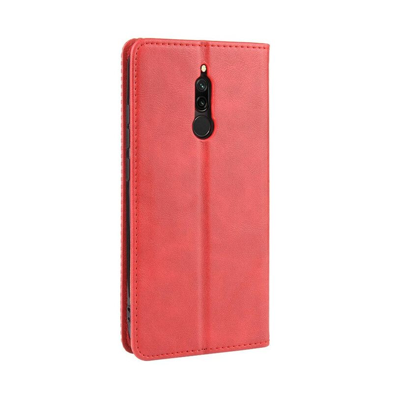 Puhelinkuoret Xiaomi Redmi 8 Kotelot Flip Tyylitelty Vintage-nahkaefekti