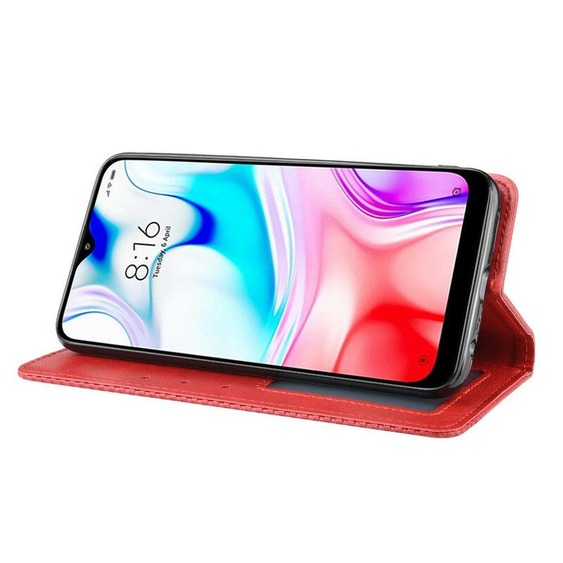 Puhelinkuoret Xiaomi Redmi 8 Kotelot Flip Tyylitelty Vintage-nahkaefekti