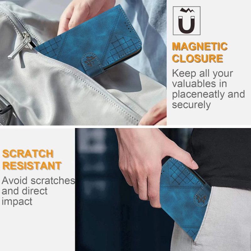 Kotelot Realme 14 Pro 5g Puhelinkuoret Geometriset Perhoset Hihnalla