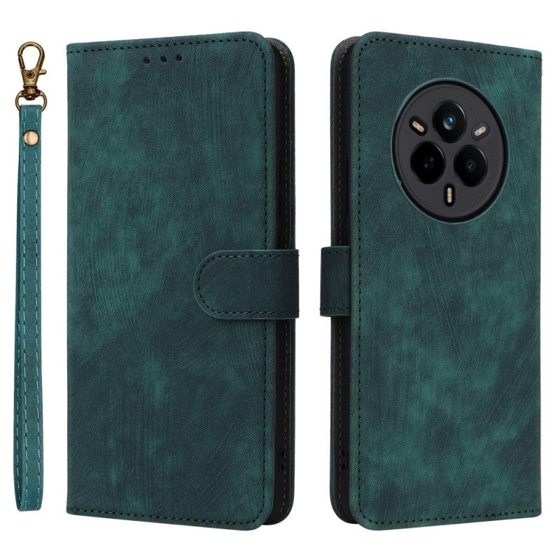 Kotelot Realme 14 Pro 5g Puhelinkuoret Mokkanahkaefekti Rfid-suojalla Hihnalla