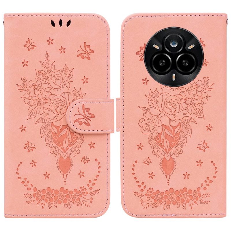 Kotelot Realme 14 Pro 5g Puhelinkuoret Ruusunpunainen Mokkanahkaefekti