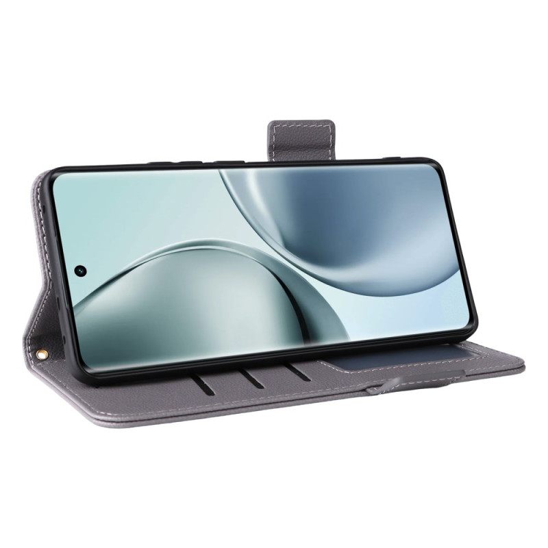 Kuoret Realme 14 Pro 5g Litsikuvioinen Tekonahka Hihnalla