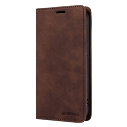 Nahkakotelo Realme 14 Pro 5g Klassinen Mokkanahka Rfid