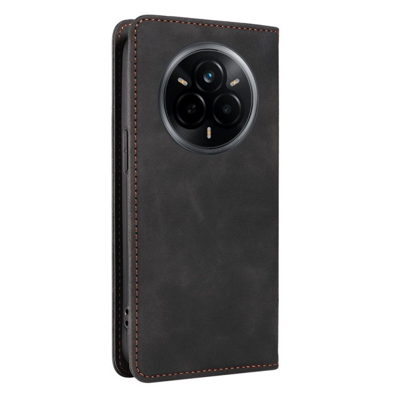 Nahkakotelo Realme 14 Pro 5g Klassinen Mokkanahka Rfid