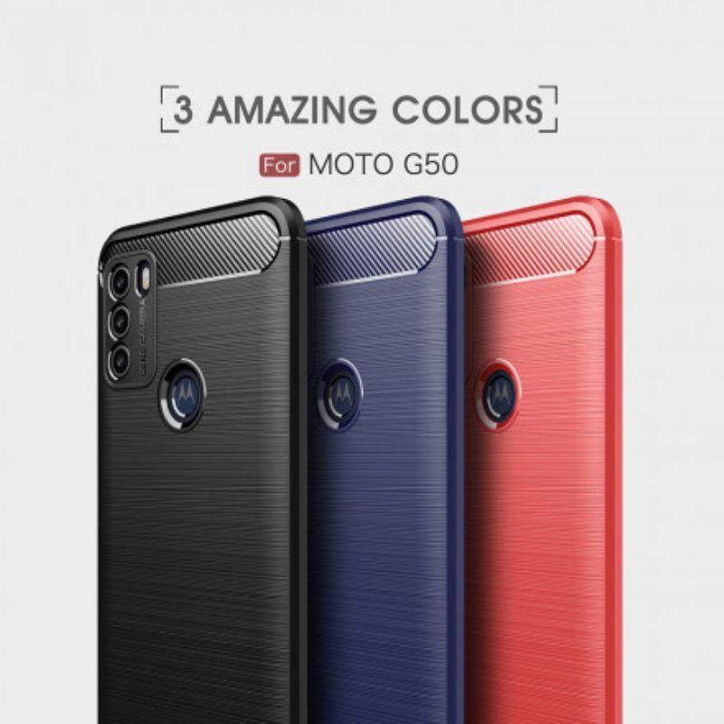 Kuori Moto G50 Harjattu Hiilikuitu