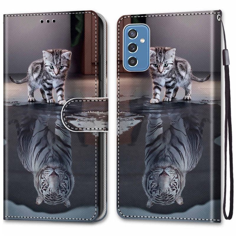 Flip Case Samsung Galaxy M52 5G Cat Daydream
