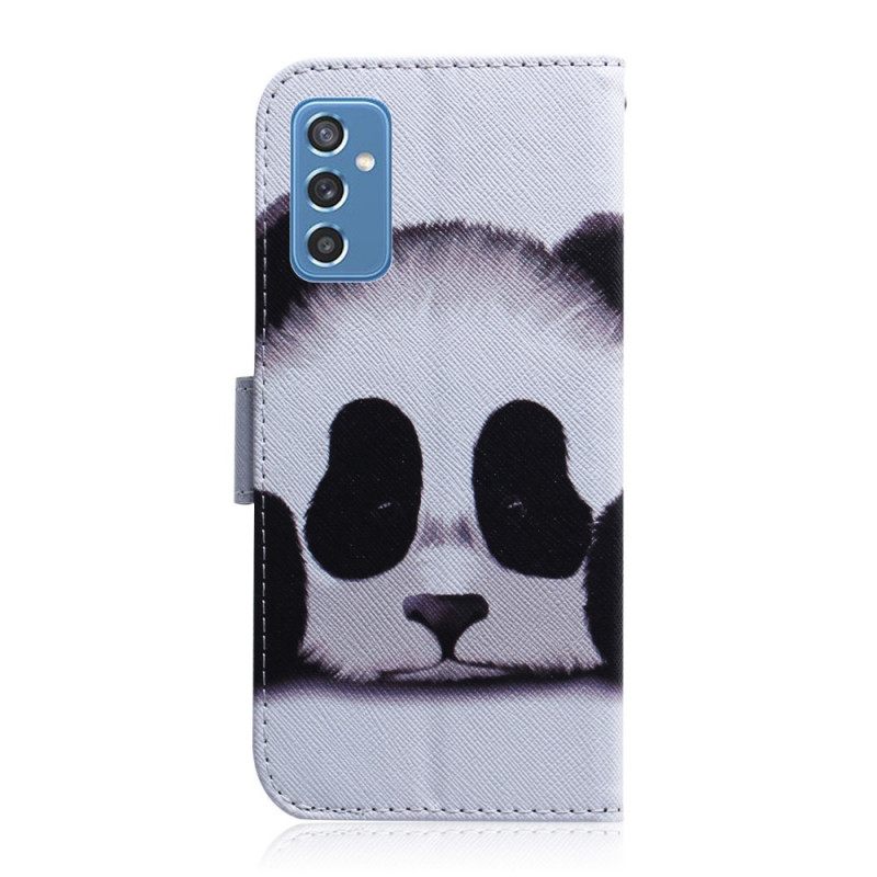 Flip Case Samsung Galaxy M52 5G Panda Kasvot