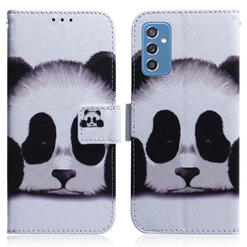 Flip Case Samsung Galaxy M52 5G Panda Kasvot