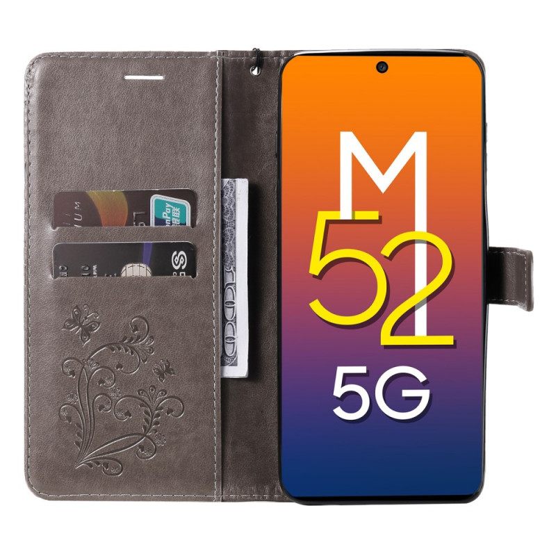Kotelot Samsung Galaxy M52 5G Butterfly Leather