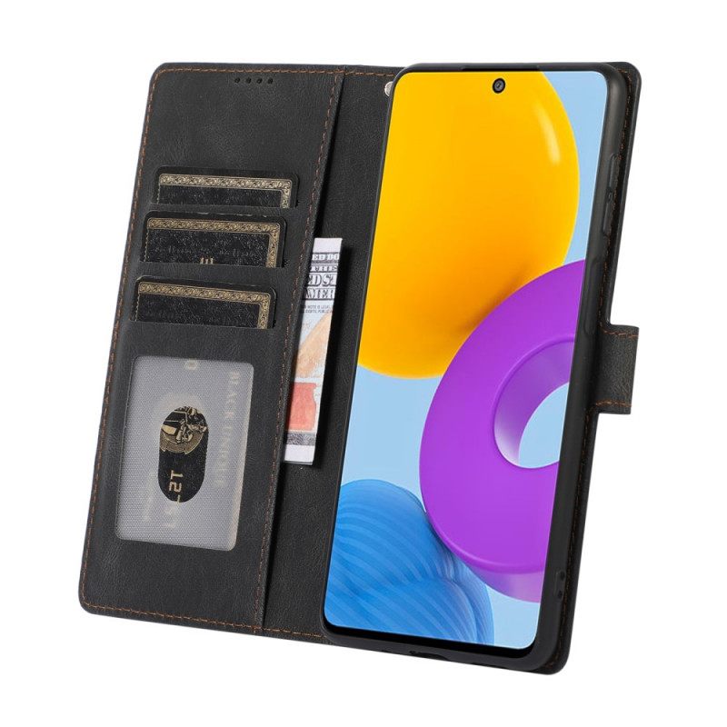 Kotelot Samsung Galaxy M52 5G Suojaketju Kuori Satiini Nahkahihna