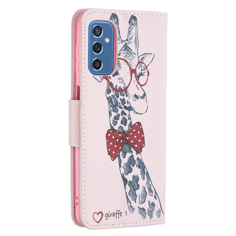 Nahkakotelo Samsung Galaxy M52 5G Erudiittikirahvi