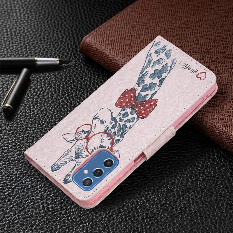 Nahkakotelo Samsung Galaxy M52 5G Erudiittikirahvi