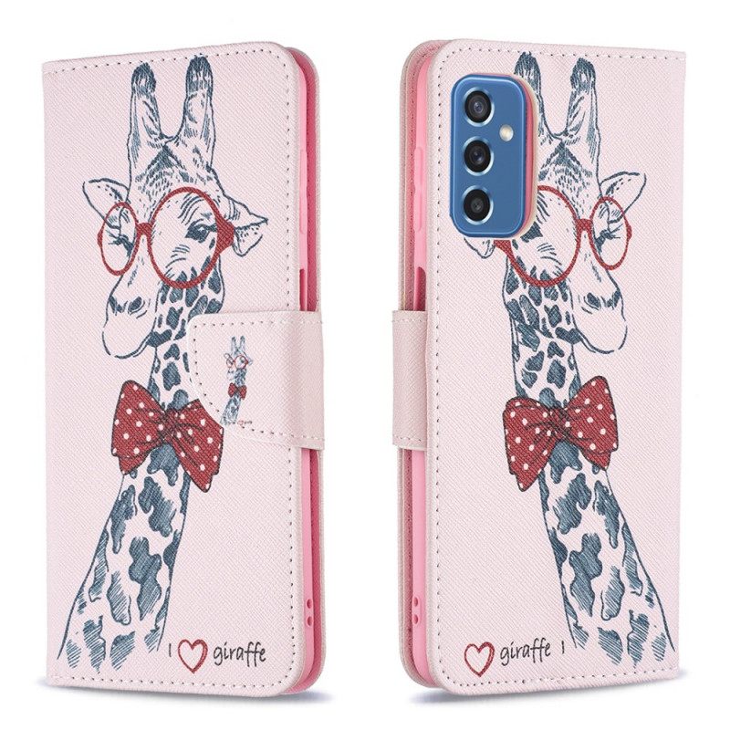 Nahkakotelo Samsung Galaxy M52 5G Erudiittikirahvi