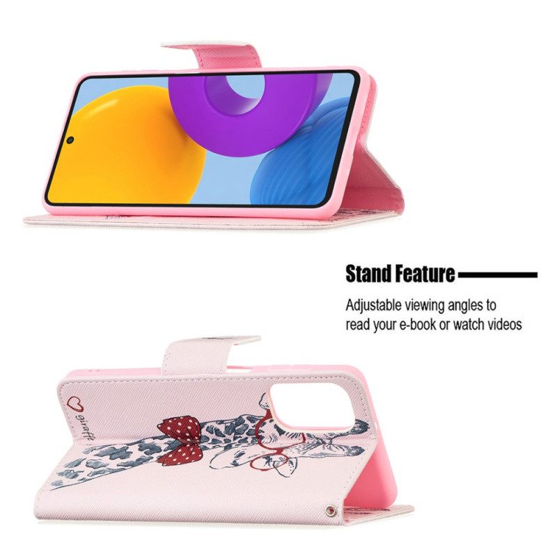 Nahkakotelo Samsung Galaxy M52 5G Erudiittikirahvi