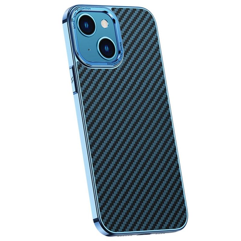 Case iPhone 14 Faux Leather Carbon Fiber Texture
