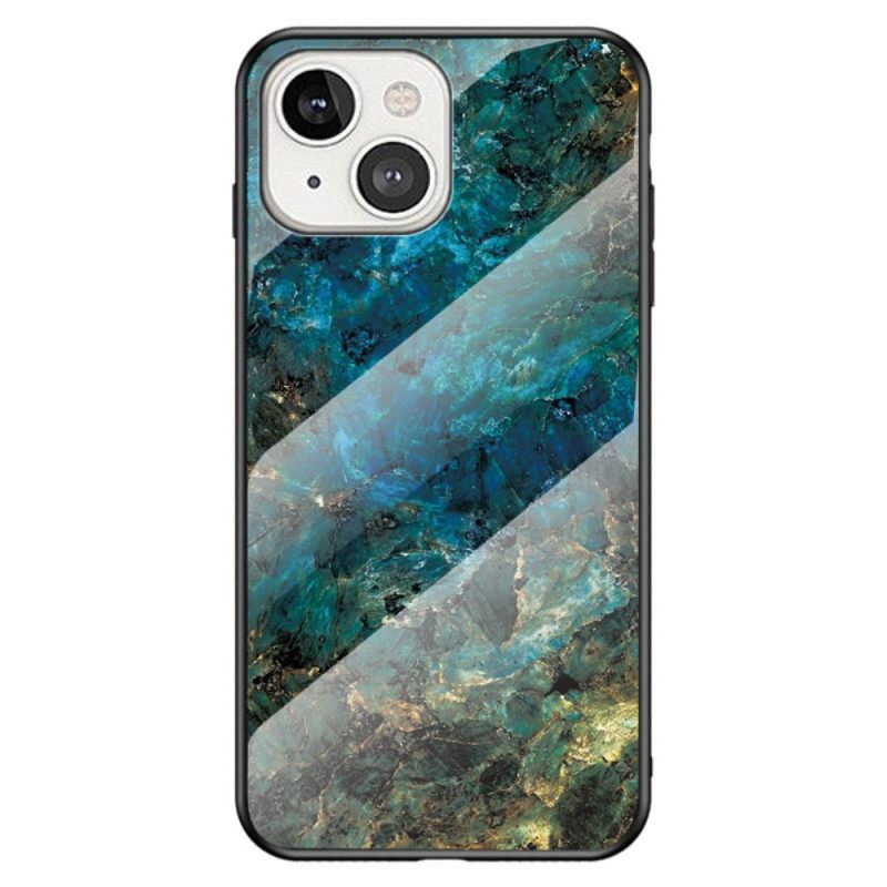 Case iPhone 14 Marble Tempered Glass