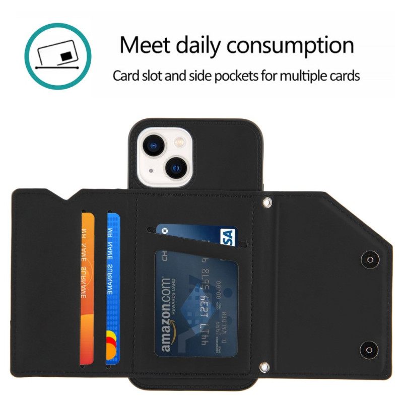 Case iPhone 14 Suojaketju Kuori Lanyard Kortin Haltija