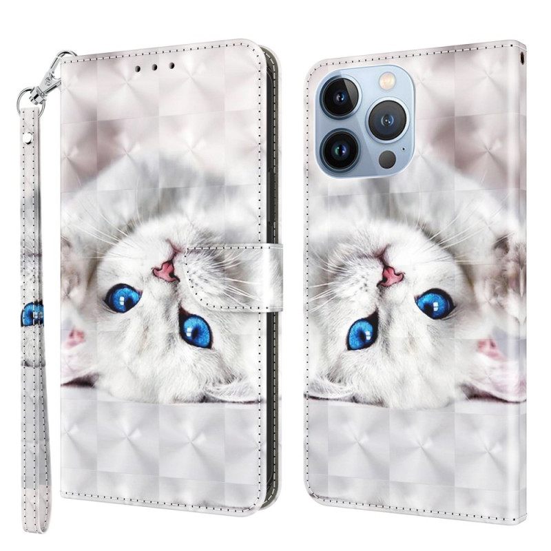 Flip Case iPhone 14 Suojaketju Kuori Vain Stringikissat