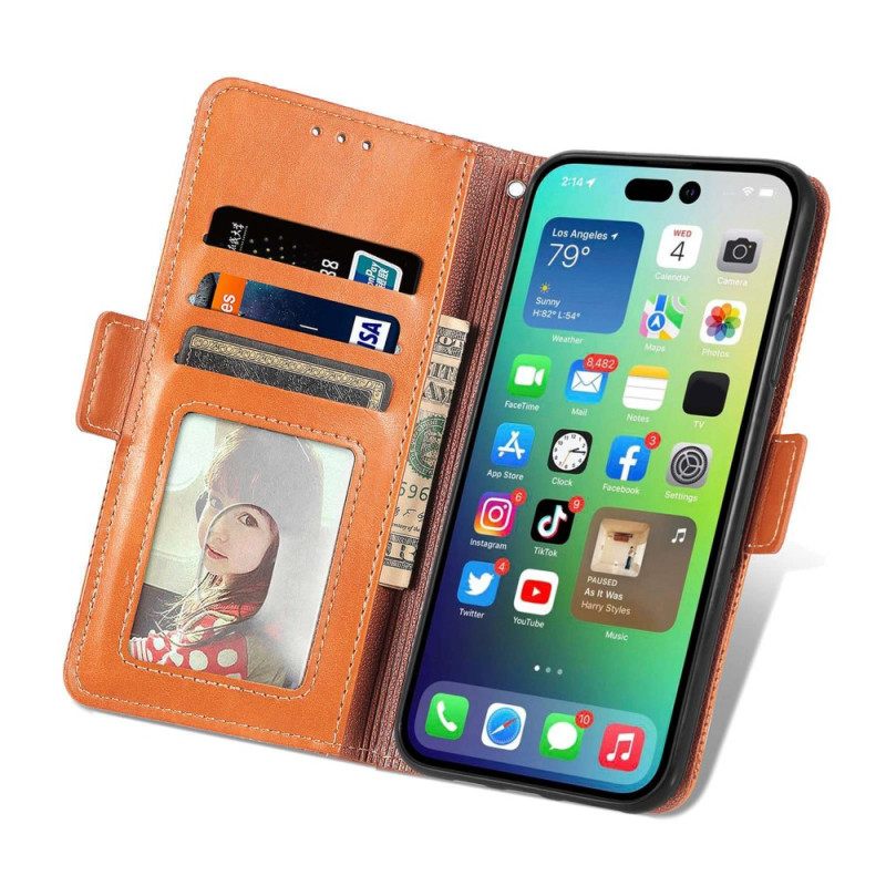 Kotelot iPhone 14 Retro-nahkatyyli