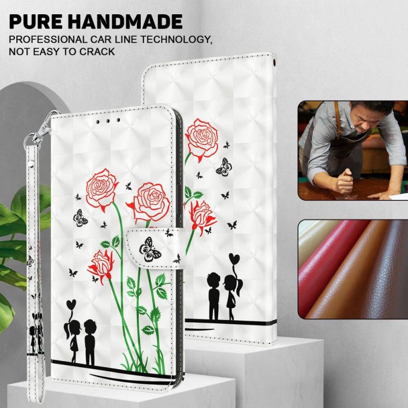Kotelot iPhone 14 Suojaketju Kuori Dandelions Love In Strap