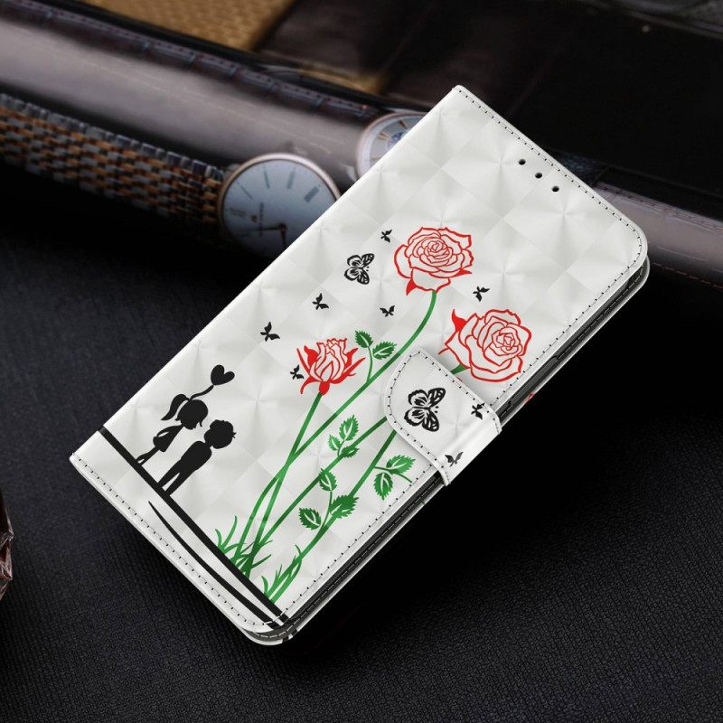 Kotelot iPhone 14 Suojaketju Kuori Dandelions Love In Strap