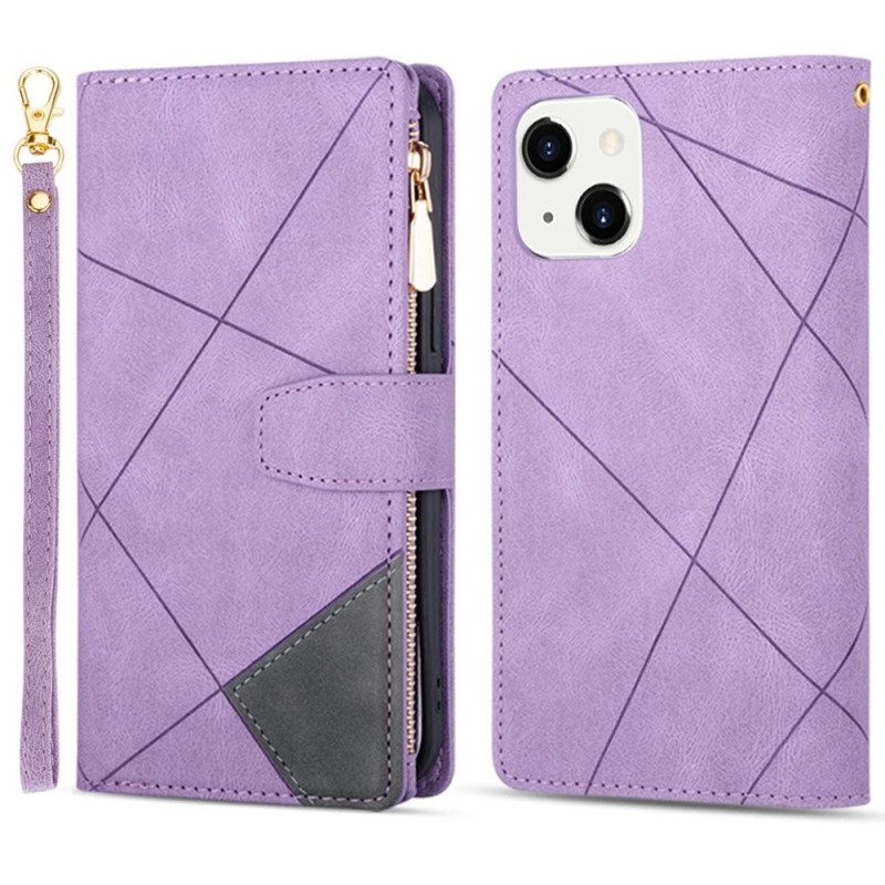 Kotelot iPhone 14 Suojaketju Kuori Strappy Geometry