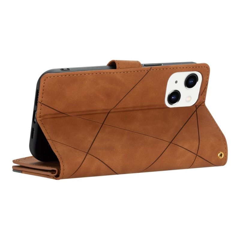 Kotelot iPhone 14 Suojaketju Kuori Strappy Geometry