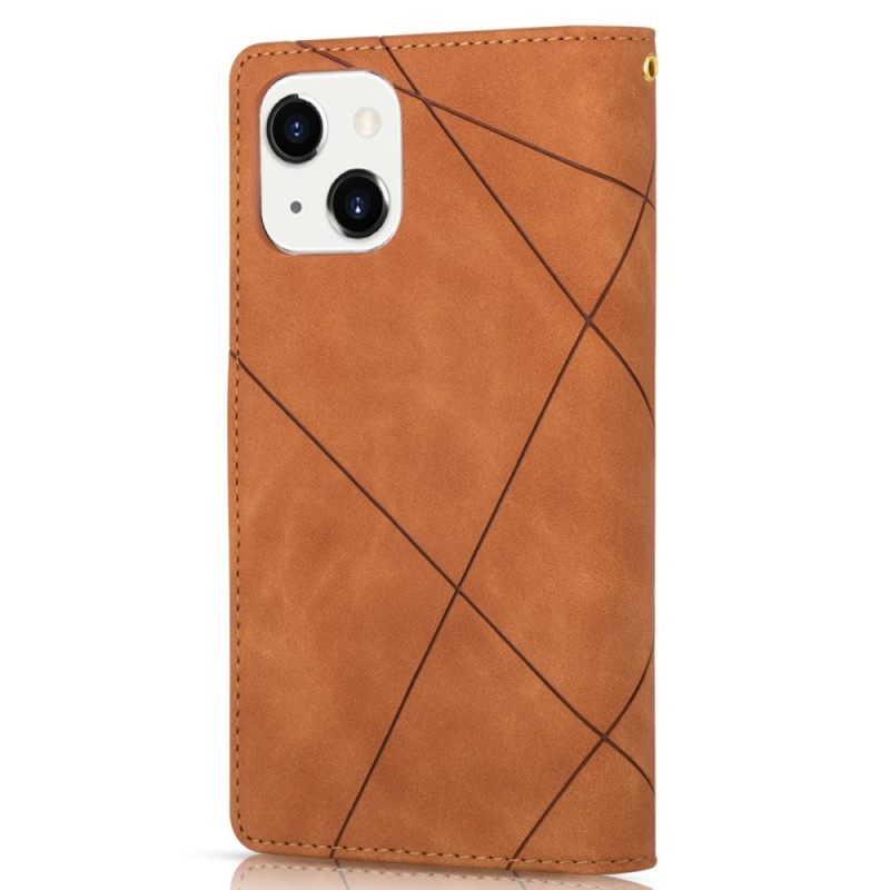 Kotelot iPhone 14 Suojaketju Kuori Strappy Geometry
