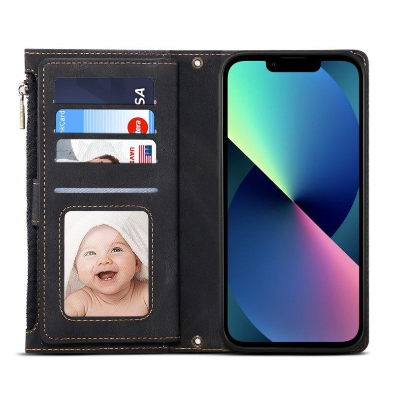 Kotelot iPhone 14 Vetoketjulla