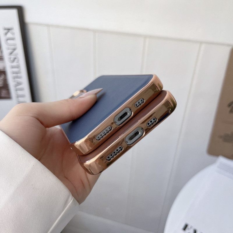 Kuori iPhone 14 Aitoa Nahkaa