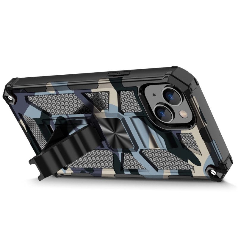 Kuori iPhone 14 Camouflage Irrotettava Tuki