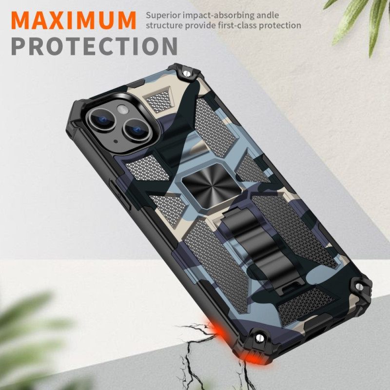 Kuori iPhone 14 Camouflage Irrotettava Tuki