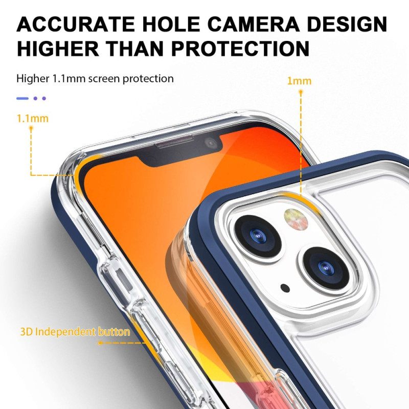 Kuori iPhone 14 Kristalliväriset Reunat