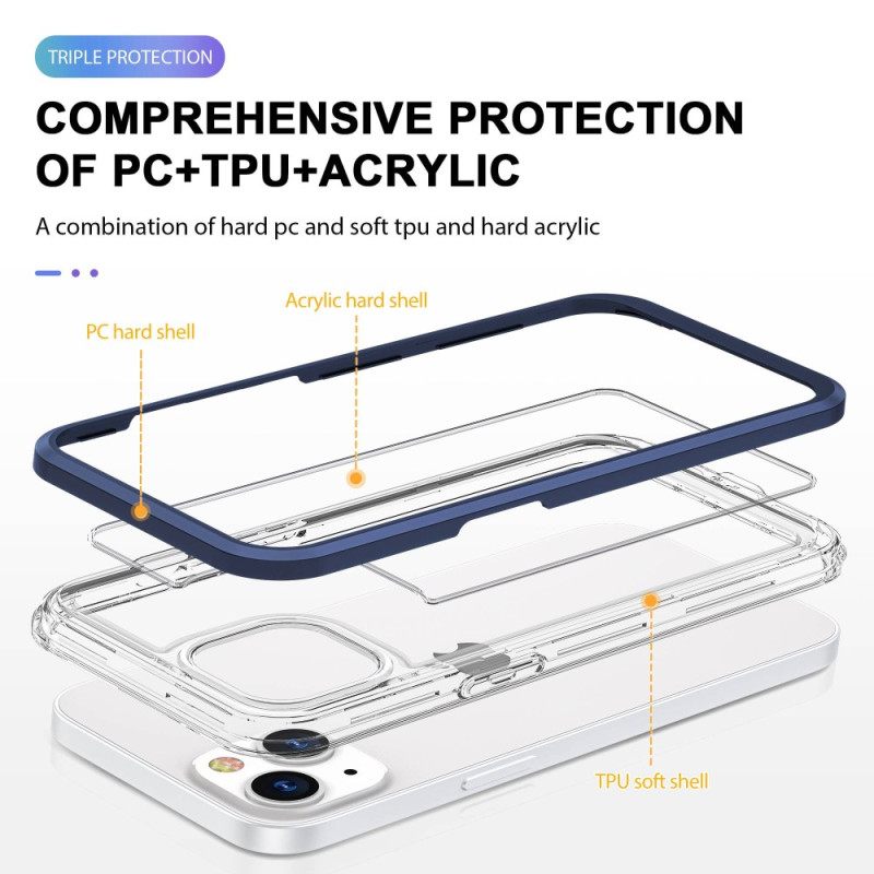 Kuori iPhone 14 Kristalliväriset Reunat