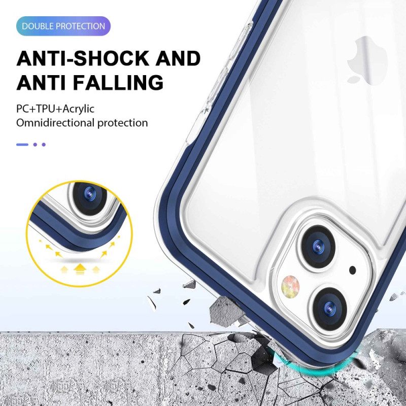 Kuori iPhone 14 Kristalliväriset Reunat