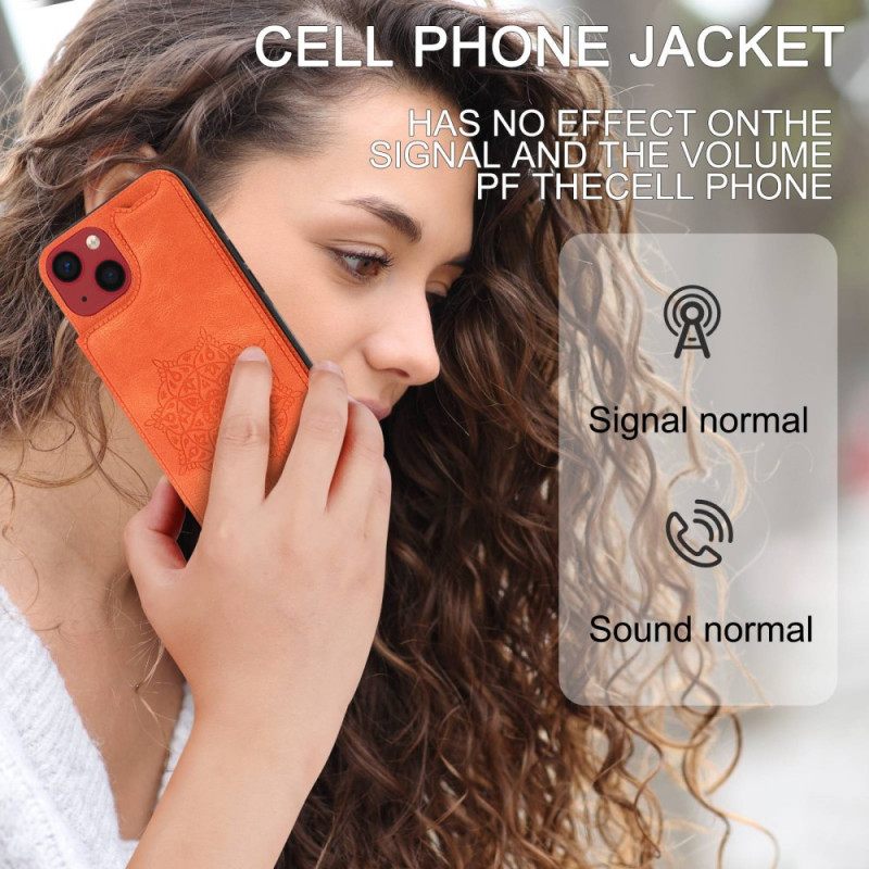 Kuori iPhone 14 Suojaketju Kuori Mandala Lanyard Korttikotelo