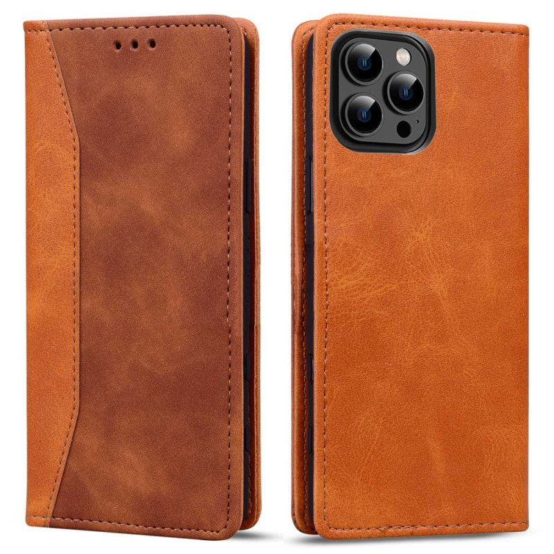 Puhelinkuoret iPhone 14 Kotelot Flip Bicolor Business Leather Effect