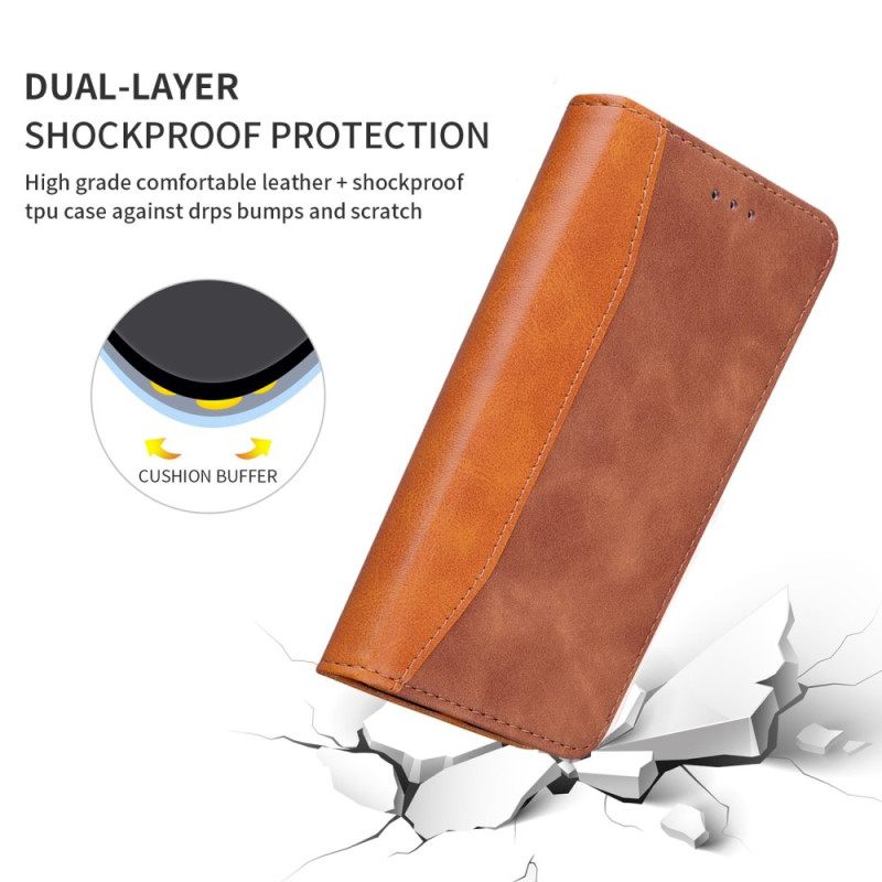 Puhelinkuoret iPhone 14 Kotelot Flip Bicolor Business Leather Effect
