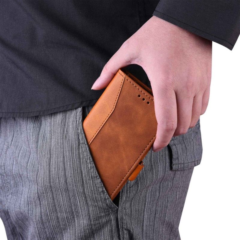 Puhelinkuoret iPhone 14 Kotelot Flip Bicolor Business Leather Effect