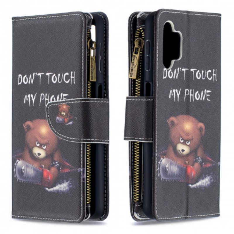 Flip Case Samsung Galaxy A32 5G Vetoketjullinen Pussikarhu
