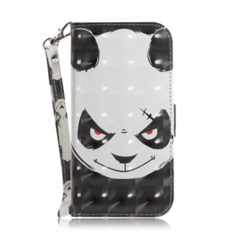 Kotelot Samsung Galaxy A32 5G Suojaketju Kuori Angry Panda Lanyardissa
