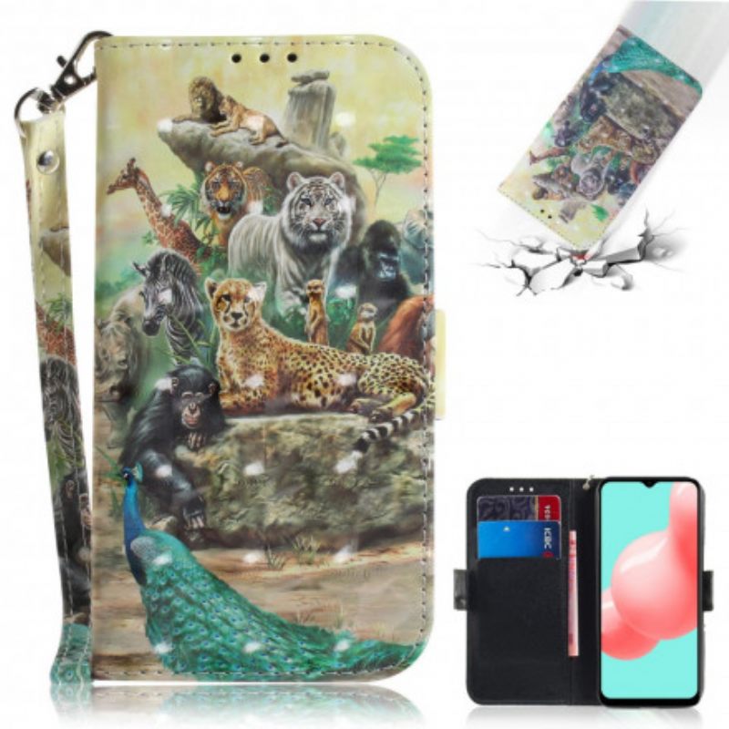 Kotelot Samsung Galaxy A32 5G Suojaketju Kuori Animal Safari Stringit